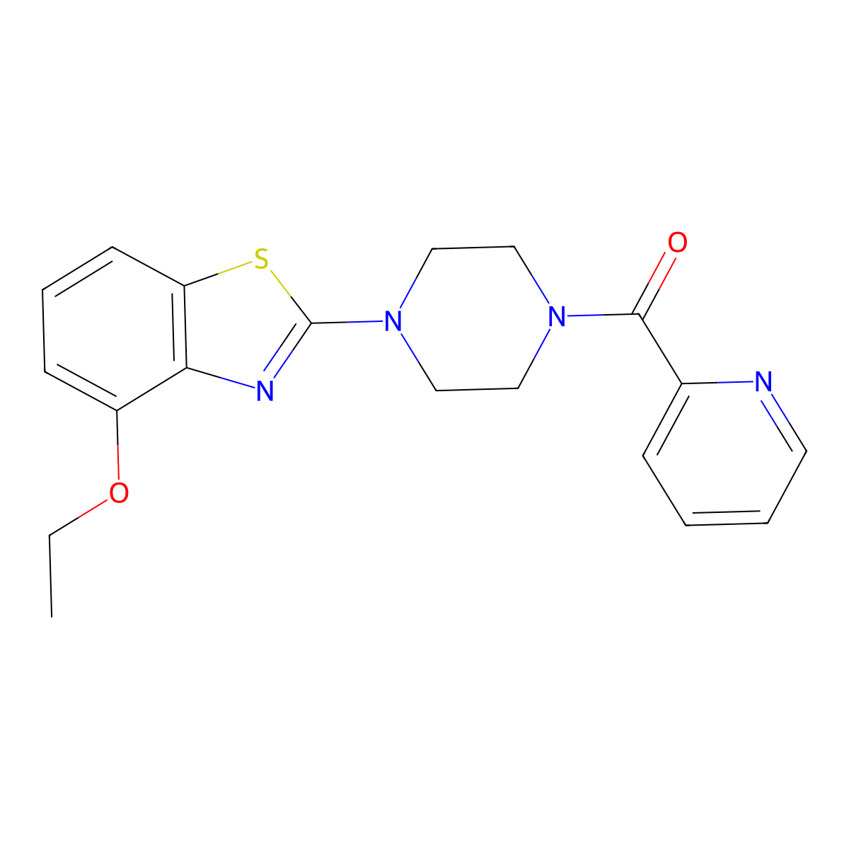(4-(4-Ethoxybenzo[d]thiazol-2-yl)piperazin-1-yl)(pyridin-2-yl)methanone molecular structure, CAS 1251706-31-6