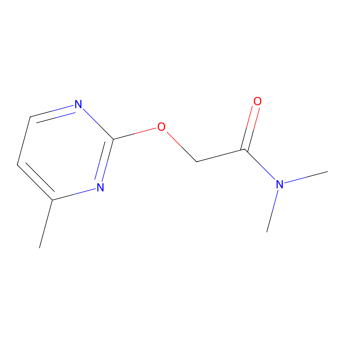 N,N-dimethyl-2-[(4-methylpyrimidin-2-yl)oxy]acetamide molecular structure, CAS 1251706-35-0