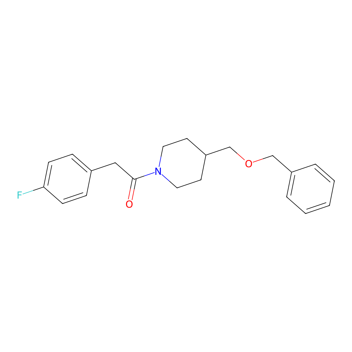 1-(4-((Benzyloxy)methyl)piperidin-1-yl)-2-(4-fluorophenyl)ethanone molecular structure, CAS 1251706-46-3