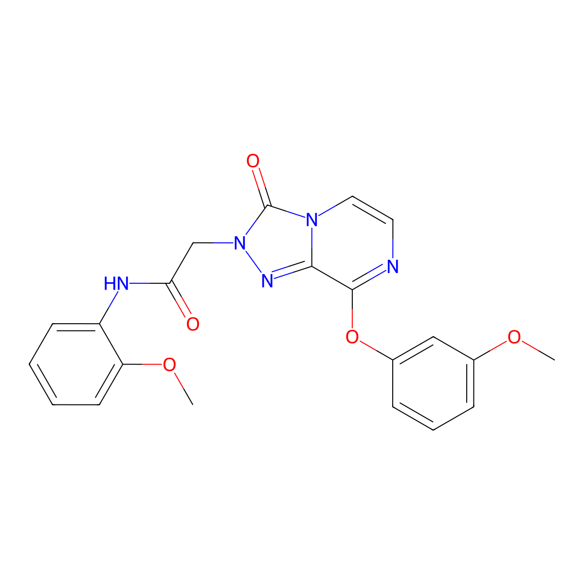 2-(8-(3-methoxyphenoxy)-3-oxo-[1,2,4]triazolo[4,3-a]pyrazin-2(3H)-yl)-N-(2-methoxyphenyl)acetamide molecular structure, CAS 1251707-05-7