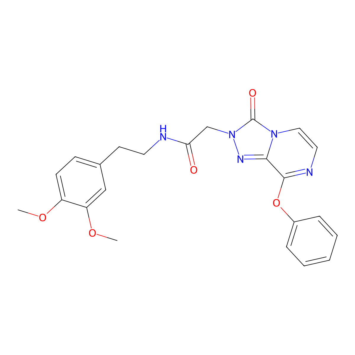 N-[2-(3,4-dimethoxyphenyl)ethyl]-2-{3-oxo-8-phenoxy-2H,3H-[1,2,4]triazolo[4,3-a]pyrazin-2-yl}acetamide molecular structure, CAS 1251707-07-9