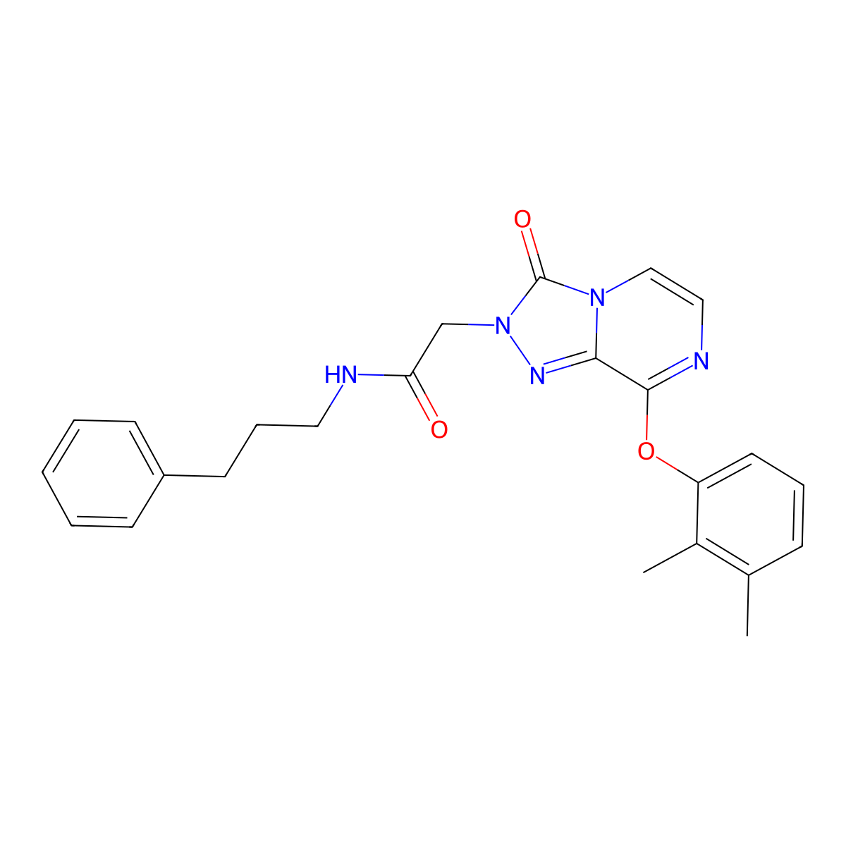 2-[8-(2,3-dimethylphenoxy)-3-oxo-2H,3H-[1,2,4]triazolo[4,3-a]pyrazin-2-yl]-N-(3-phenylpropyl)acetamide molecular structure, CAS 1251707-08-0
