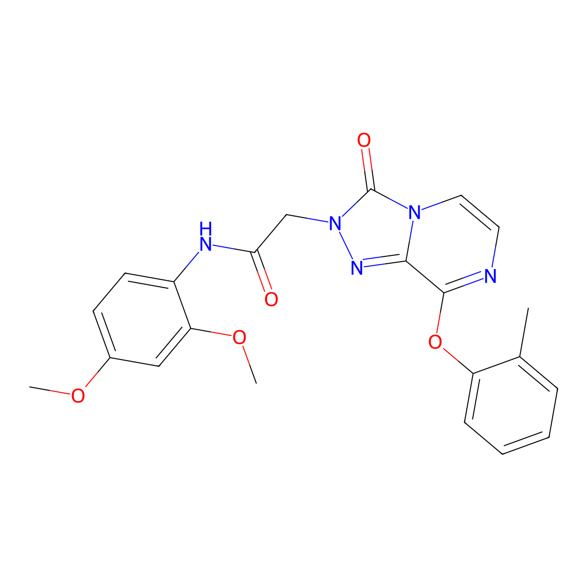 N-(2,4-dimethoxyphenyl)-2-[8-(2-methylphenoxy)-3-oxo-2H,3H-[1,2,4]triazolo[4,3-a]pyrazin-2-yl]acetamide molecular structure, CAS 1251707-09-1