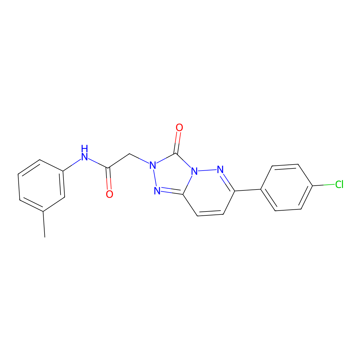 2-(6-(4-chlorophenyl)-3-oxo-[1,2,4]triazolo[4,3-b]pyridazin-2(3H)-yl)-N-(m-tolyl)acetamide molecular structure, CAS 1251707-23-9