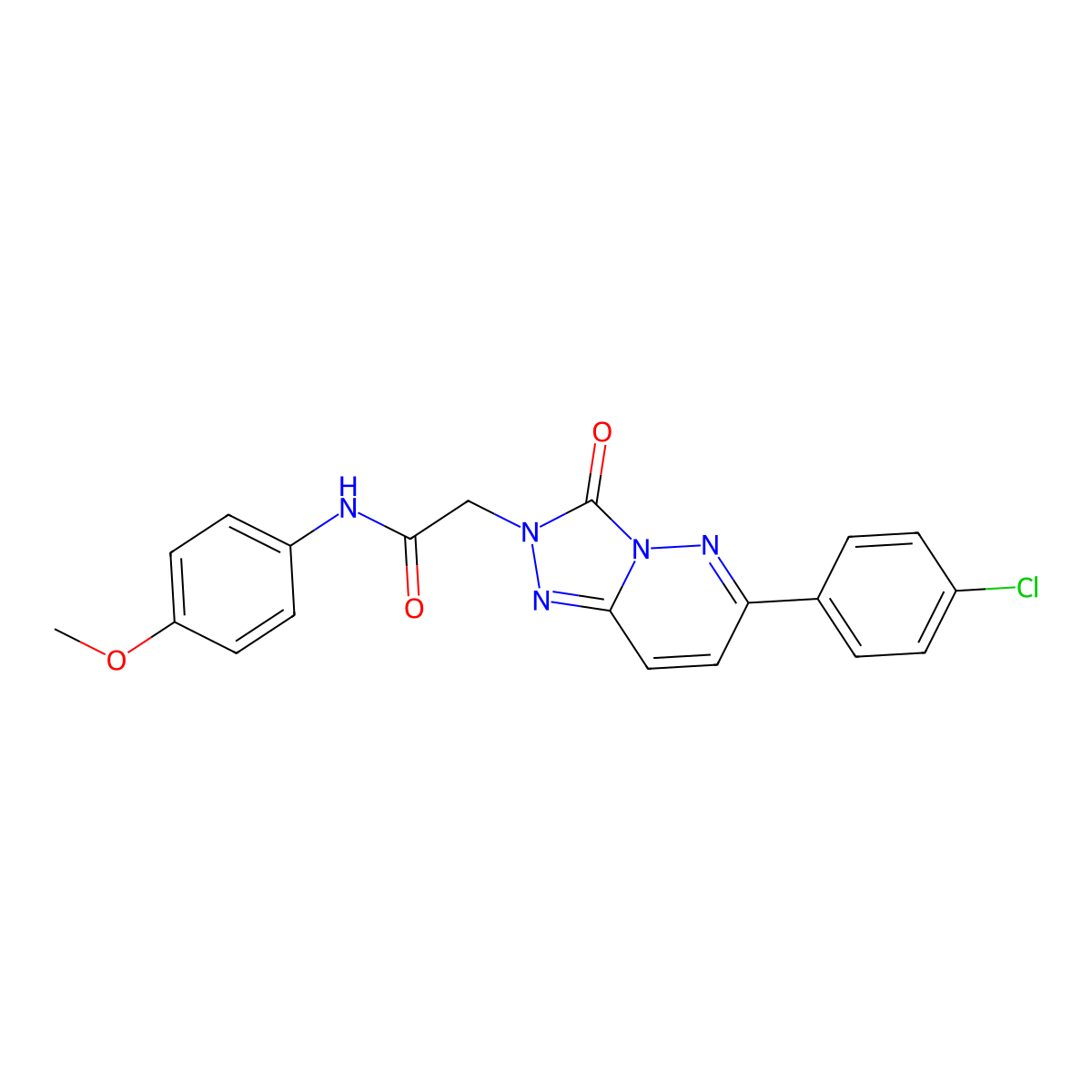 2-[6-(4-chlorophenyl)-3-oxo-[1,2,4]triazolo[4,3-b]pyridazin-2-yl]-N-(4-methoxyphenyl)acetamide molecular structure, CAS 1251707-24-0