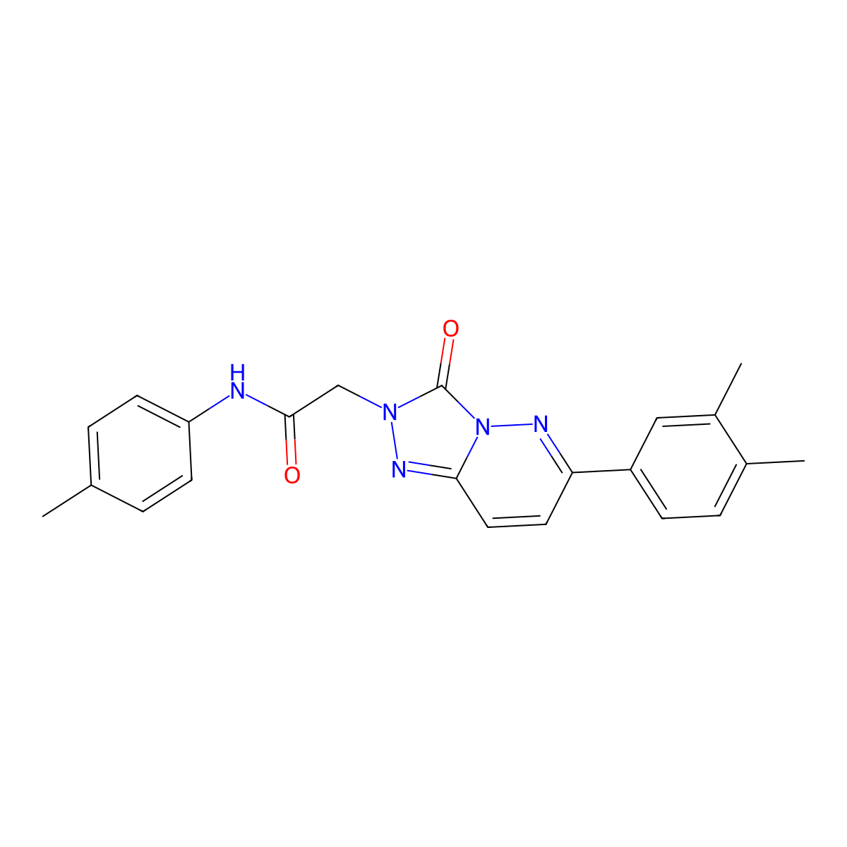 2-(6-(3,4-dimethylphenyl)-3-oxo-[1,2,4]triazolo[4,3-b]pyridazin-2(3H)-yl)-N-(p-tolyl)acetamide molecular structure, CAS 1251707-25-1