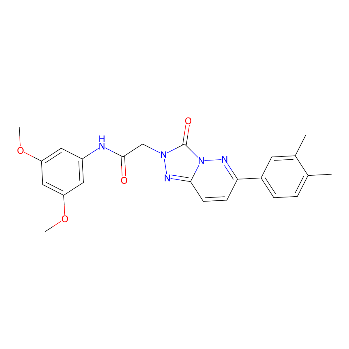 N-(3,5-dimethoxyphenyl)-2-[6-(3,4-dimethylphenyl)-3-oxo-[1,2,4]triazolo[4,3-b]pyridazin-2-yl]acetamide molecular structure, CAS 1251707-26-2