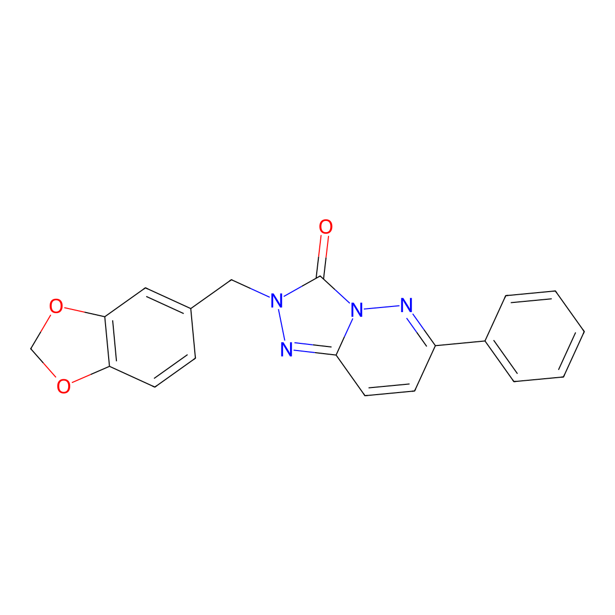 2-(benzo[d][1,3]dioxol-5-ylmethyl)-6-phenyl-[1,2,4]triazolo[4,3-b]pyridazin-3(2H)-one molecular structure, CAS 1251707-28-4