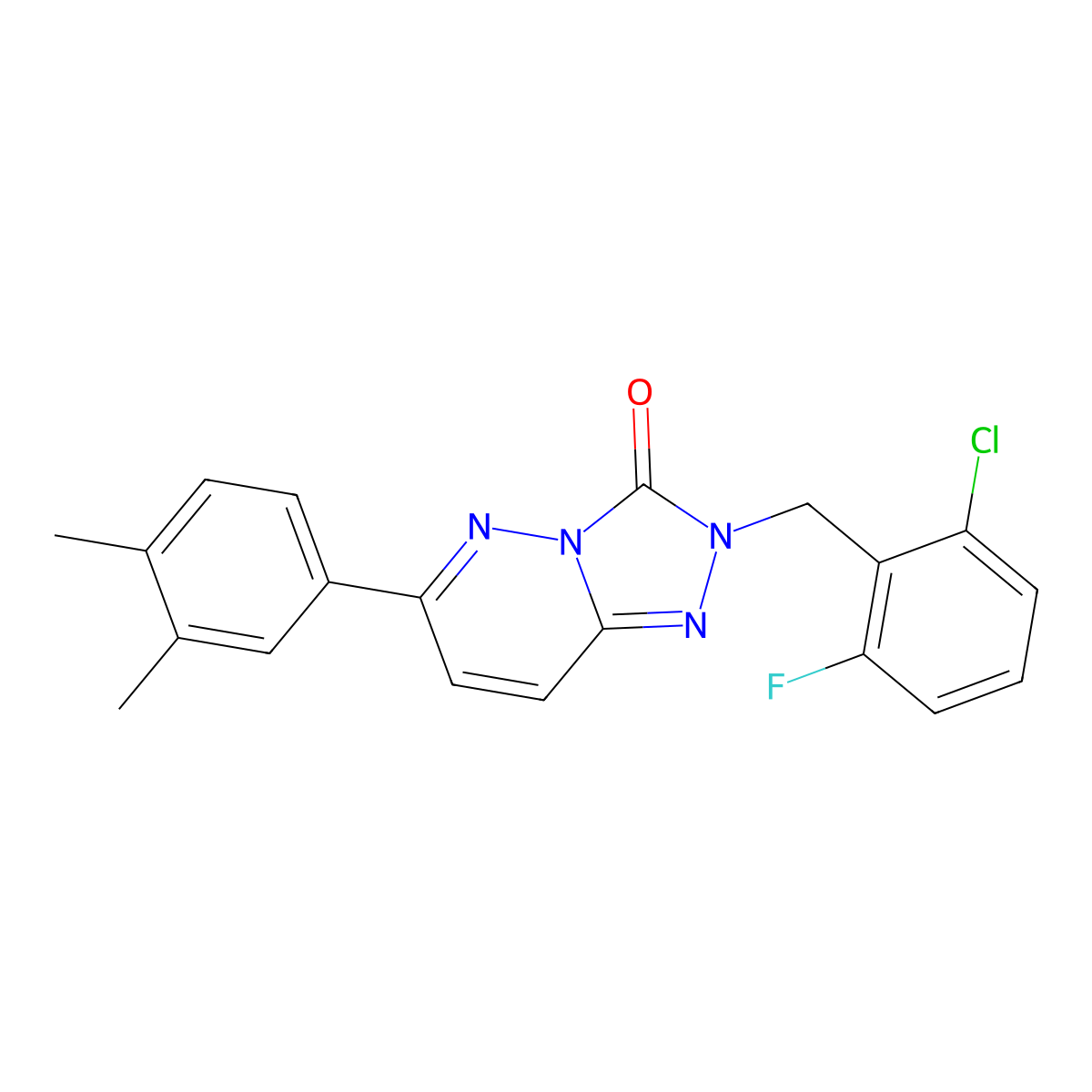 2-(2-chloro-6-fluorobenzyl)-6-(3,4-dimethylphenyl)-[1,2,4]triazolo[4,3-b]pyridazin-3(2H)-one molecular structure, CAS 1251707-30-8