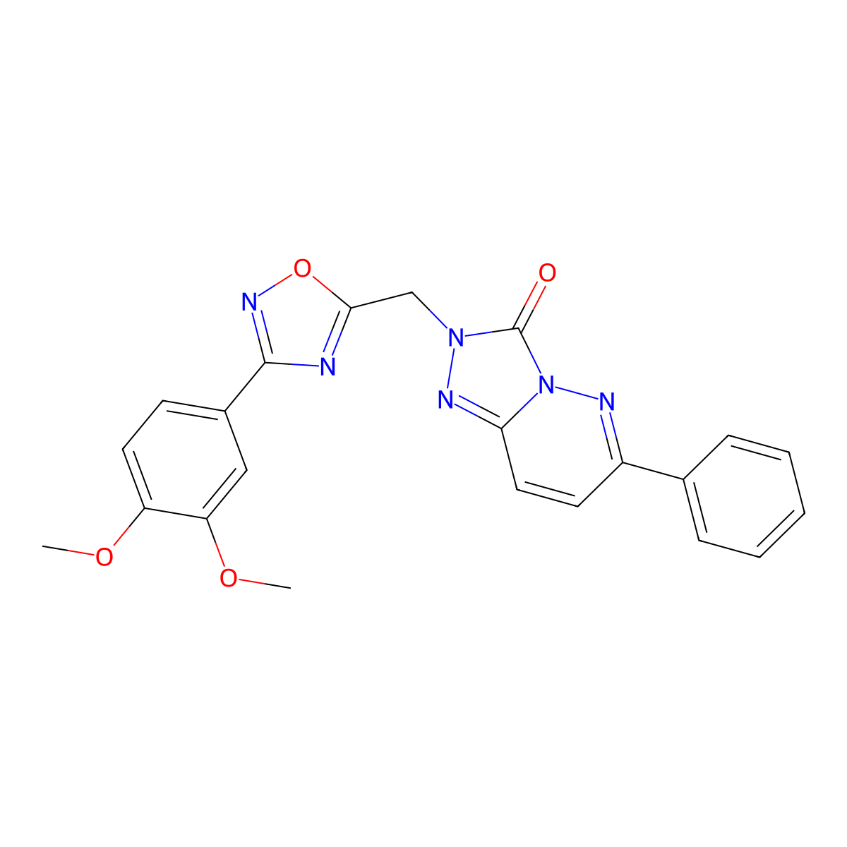 2-((3-(3,4-dimethoxyphenyl)-1,2,4-oxadiazol-5-yl)methyl)-6-phenyl-[1,2,4]triazolo[4,3-b]pyridazin-3(2H)-one molecular structure, CAS 1251707-31-9