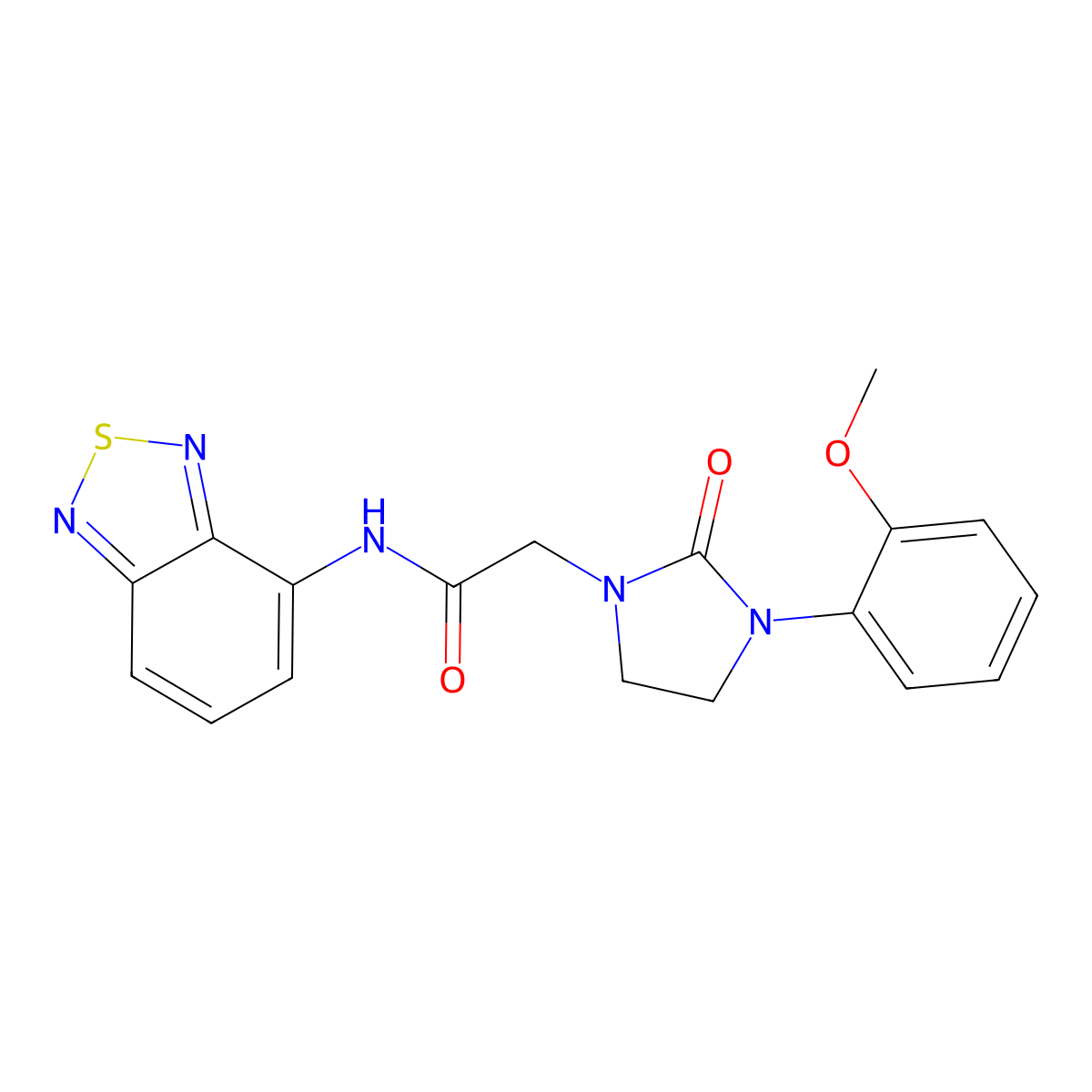 N-(benzo[c][1,2,5]thiadiazol-4-yl)-2-(3-(2-methoxyphenyl)-2-oxoimidazolidin-1-yl)acetamide molecular structure, CAS 1251708-44-7