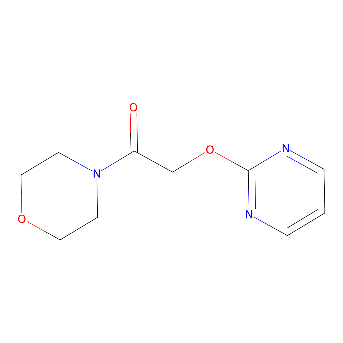 1-Morpholino-2-(pyrimidin-2-yloxy)ethanone molecular structure, CAS 1251708-63-0