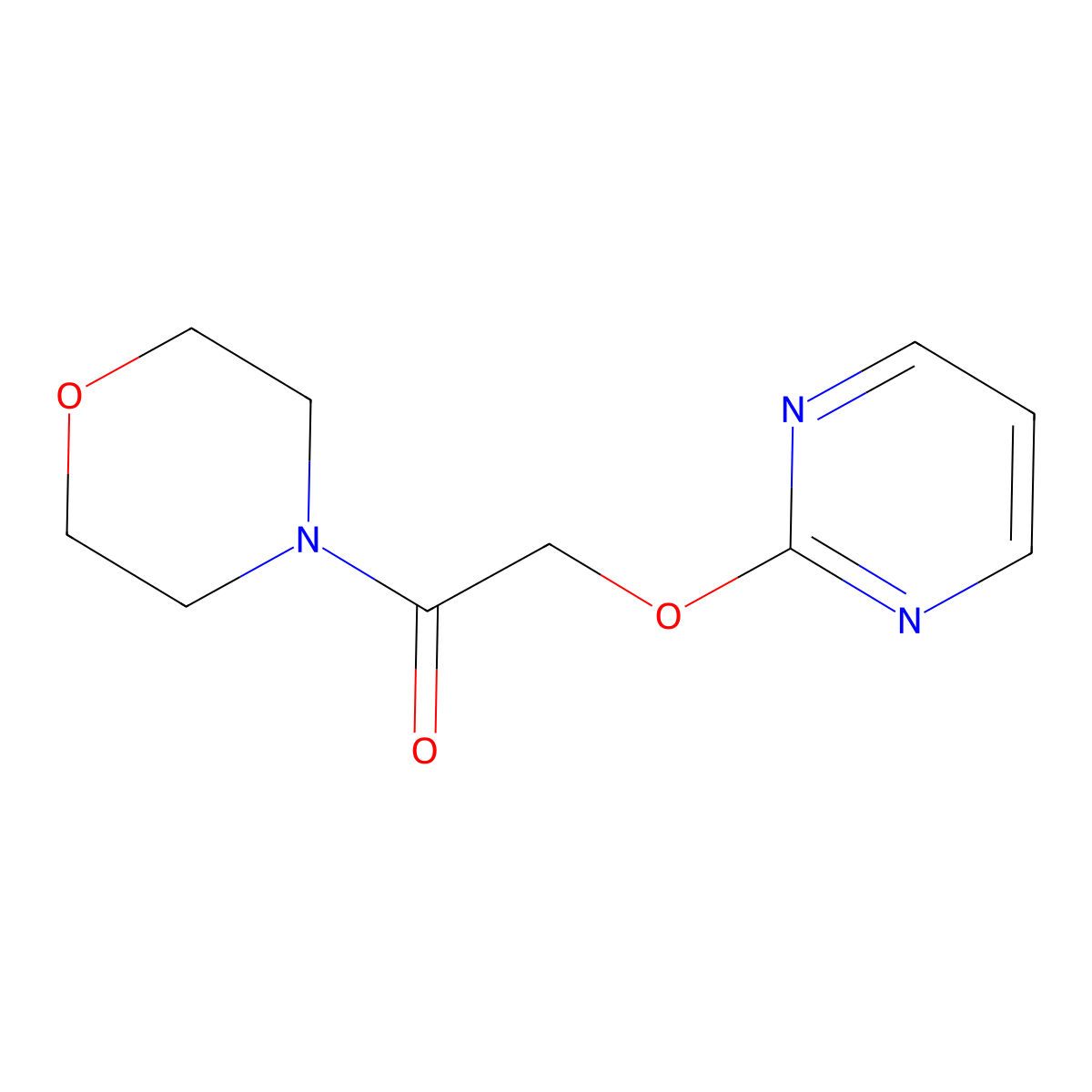 1-Morpholino-2-(pyrimidin-2-yloxy)ethanone molecular structure, CAS 1251708-63-0