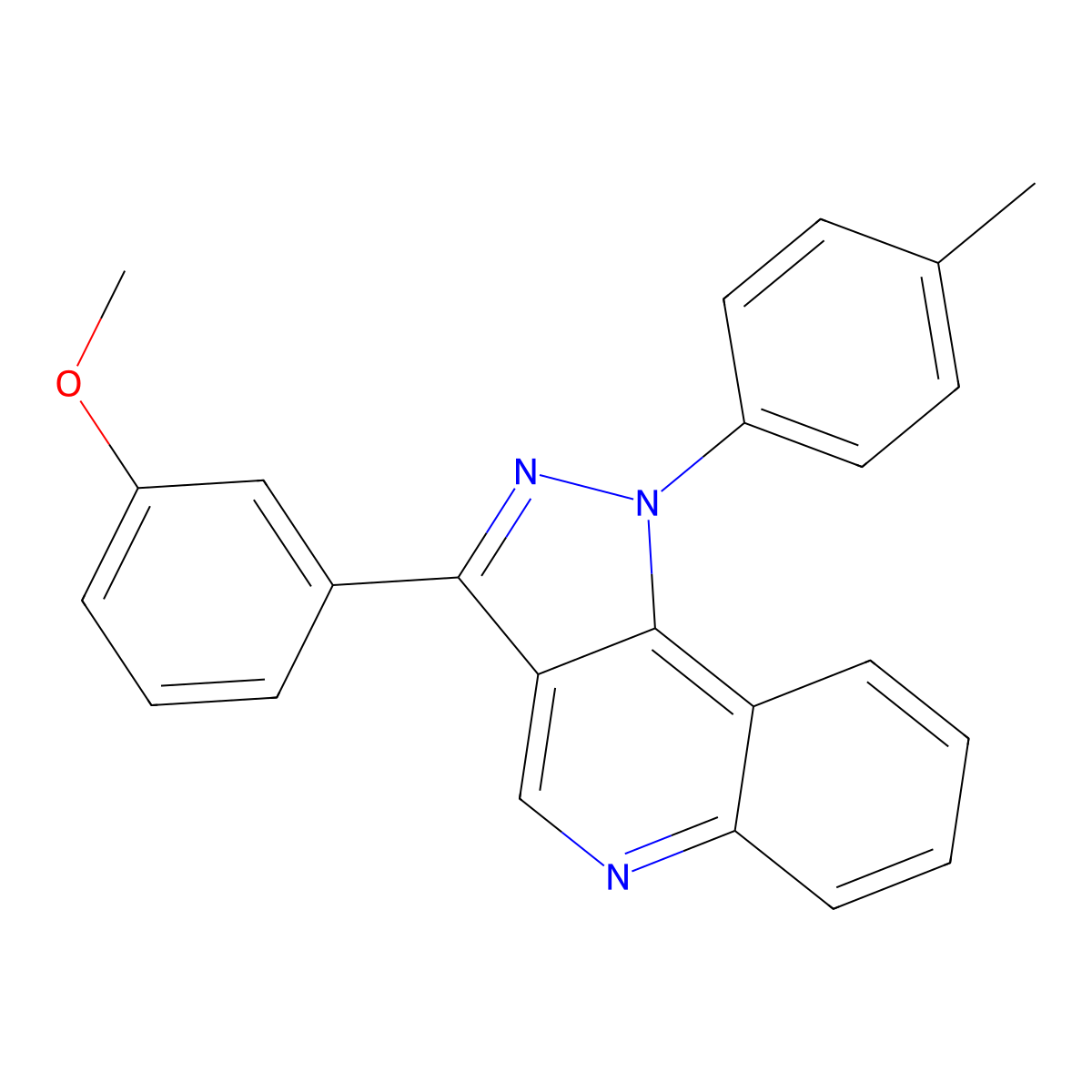 3-(3-methoxyphenyl)-1-(p-tolyl)-1H-pyrazolo[4,3-c]quinoline molecular structure, CAS 1251709-11-1