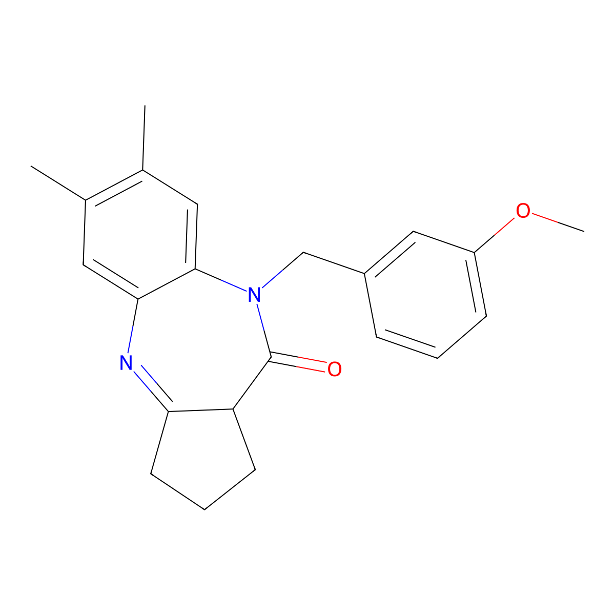 9-[(3-Methoxyphenyl)methyl]-12,13-dimethyl-2,9-diazatricyclo[8.4.0.0^{3,7}]tetradeca-1(10),2,11,13-tetraen-8-one molecular structure, CAS 1251709-24-6