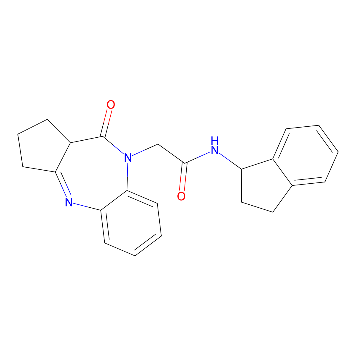 N-(2,3-dihydro-1H-inden-1-yl)-2-{8-oxo-2,9-diazatricyclo[8.4.0.0^{3,7}]tetradeca-1(10),2,11,13-tetraen-9-yl}acetamide molecular structure, CAS 1251709-25-7