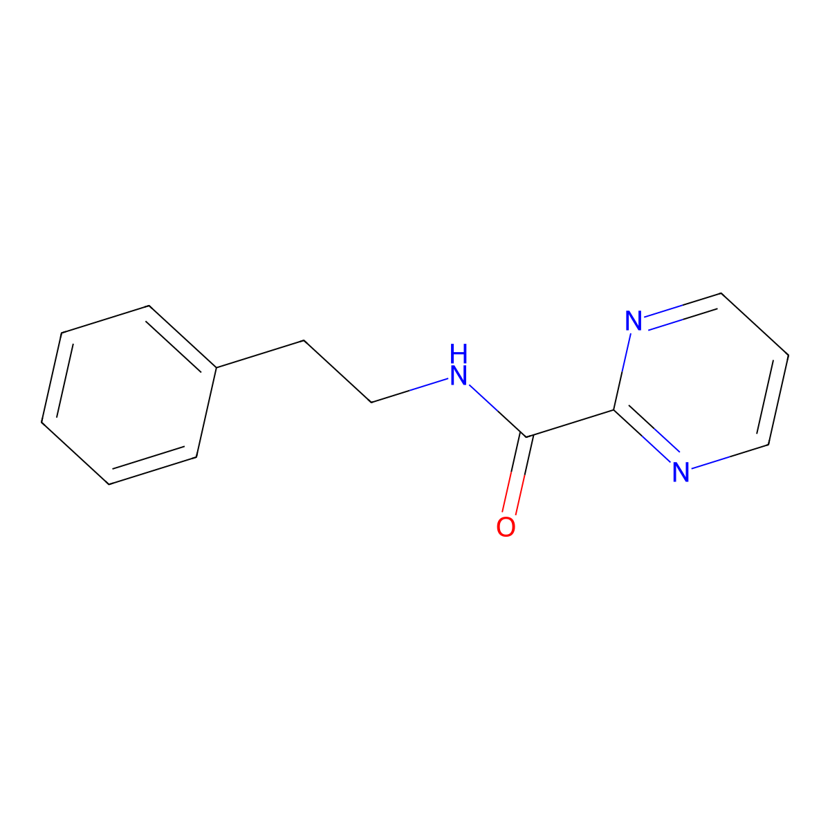 N-phenethylpyrimidine-2-carboxamide molecular structure, CAS 1251709-81-5