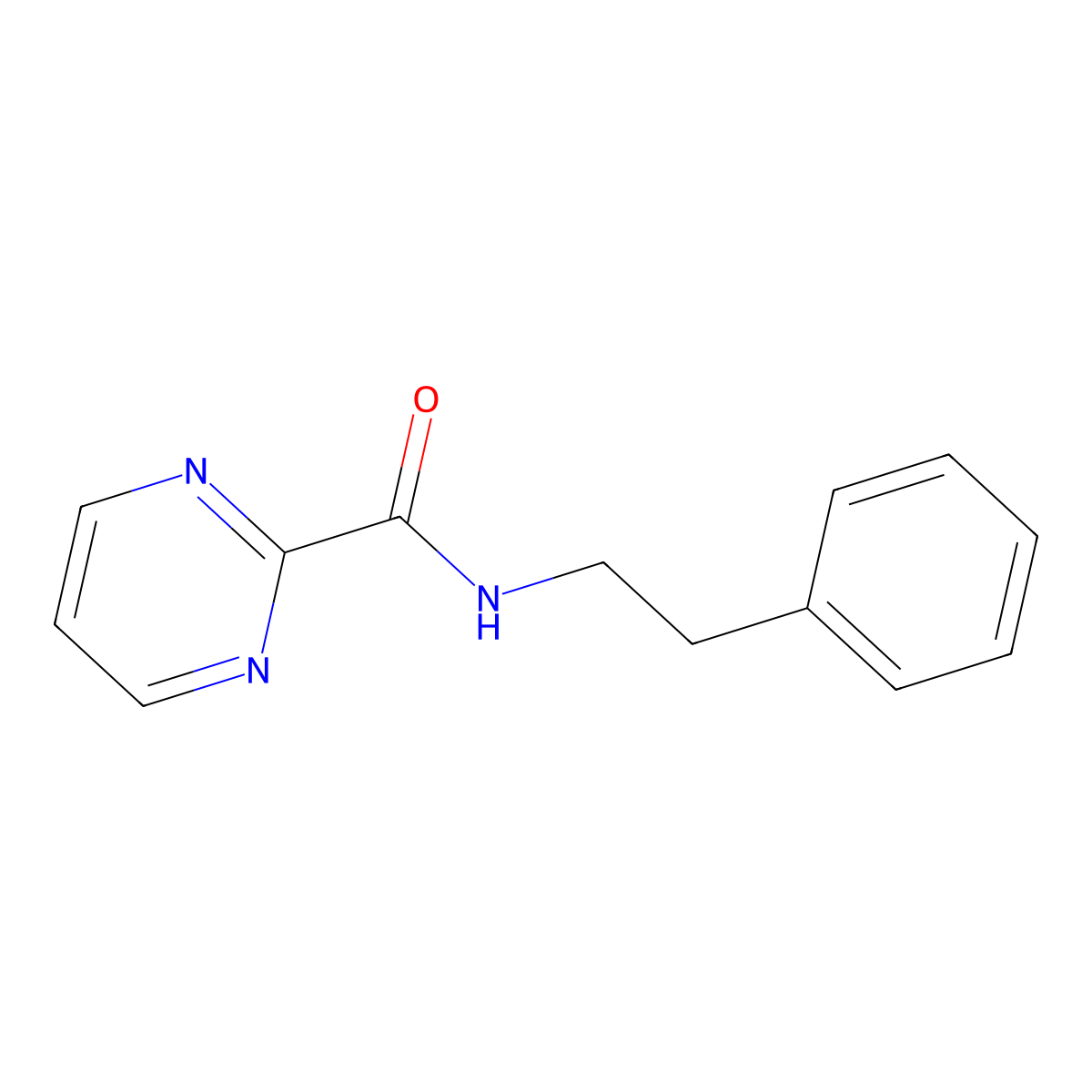 N-phenethylpyrimidine-2-carboxamide molecular structure, CAS 1251709-81-5