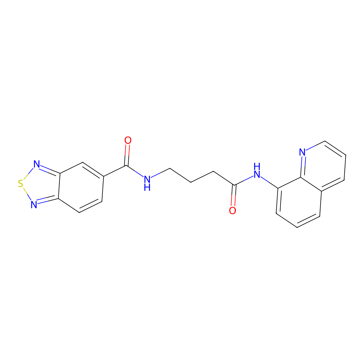 N-(4-oxo-4-(quinolin-8-ylamino)butyl)benzo[c][1,2,5]thiadiazole-5-carboxamide molecular structure, CAS 1251710-05-0