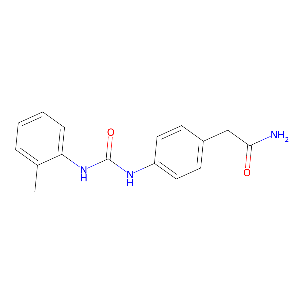 2-(4-(3-(o-Tolyl)ureido)phenyl)acetamide molecular structure, CAS 1251710-33-4