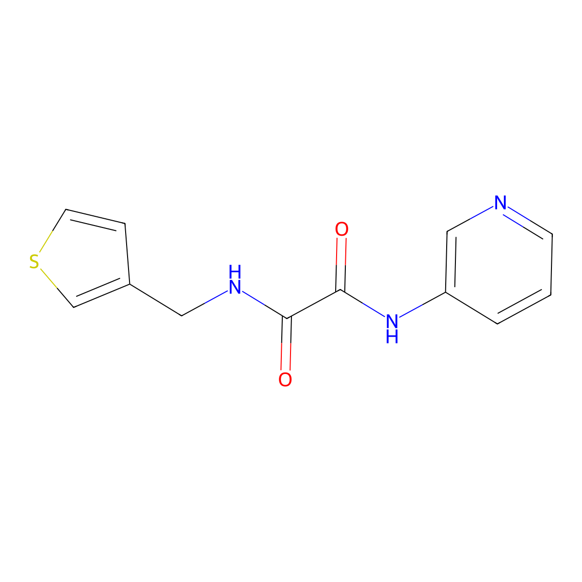 N1-(pyridin-3-yl)-N2-(thiophen-3-ylmethyl)oxalamide molecular structure, CAS 1251710-35-6