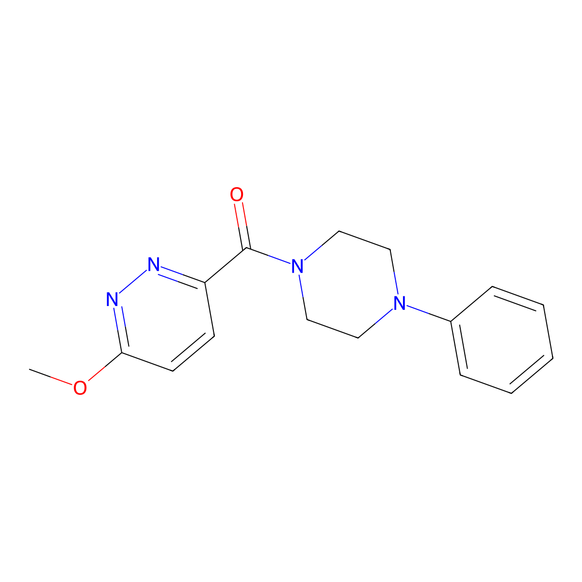 (6-Methoxypyridazin-3-yl)(4-phenylpiperazin-1-yl)methanone molecular structure, CAS 1251710-39-0