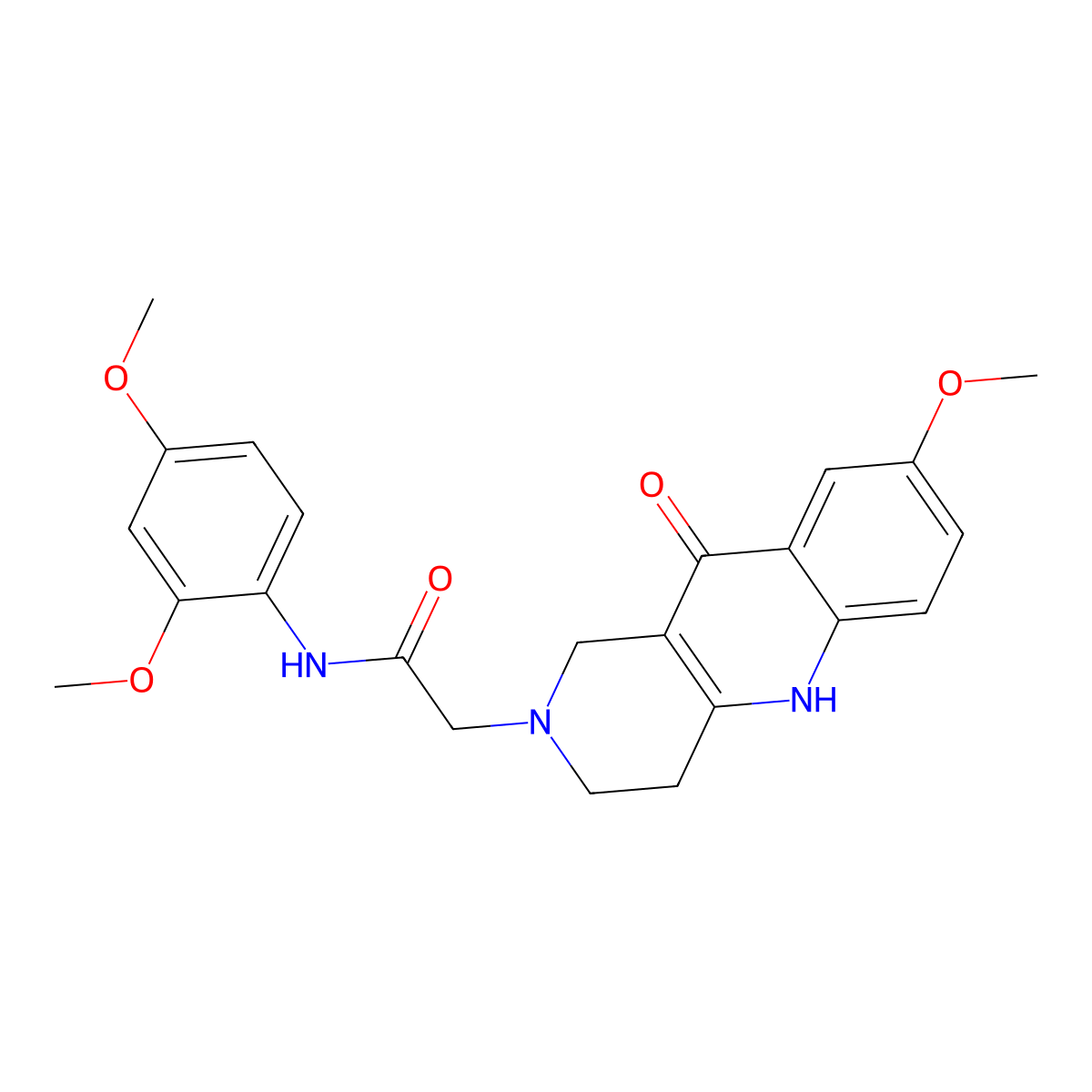 N-(2,4-dimethoxyphenyl)-2-{8-methoxy-10-oxo-1H,2H,3H,4H,5H,10H-benzo[b]1,6-naphthyridin-2-yl}acetamide molecular structure, CAS 1251710-50-5