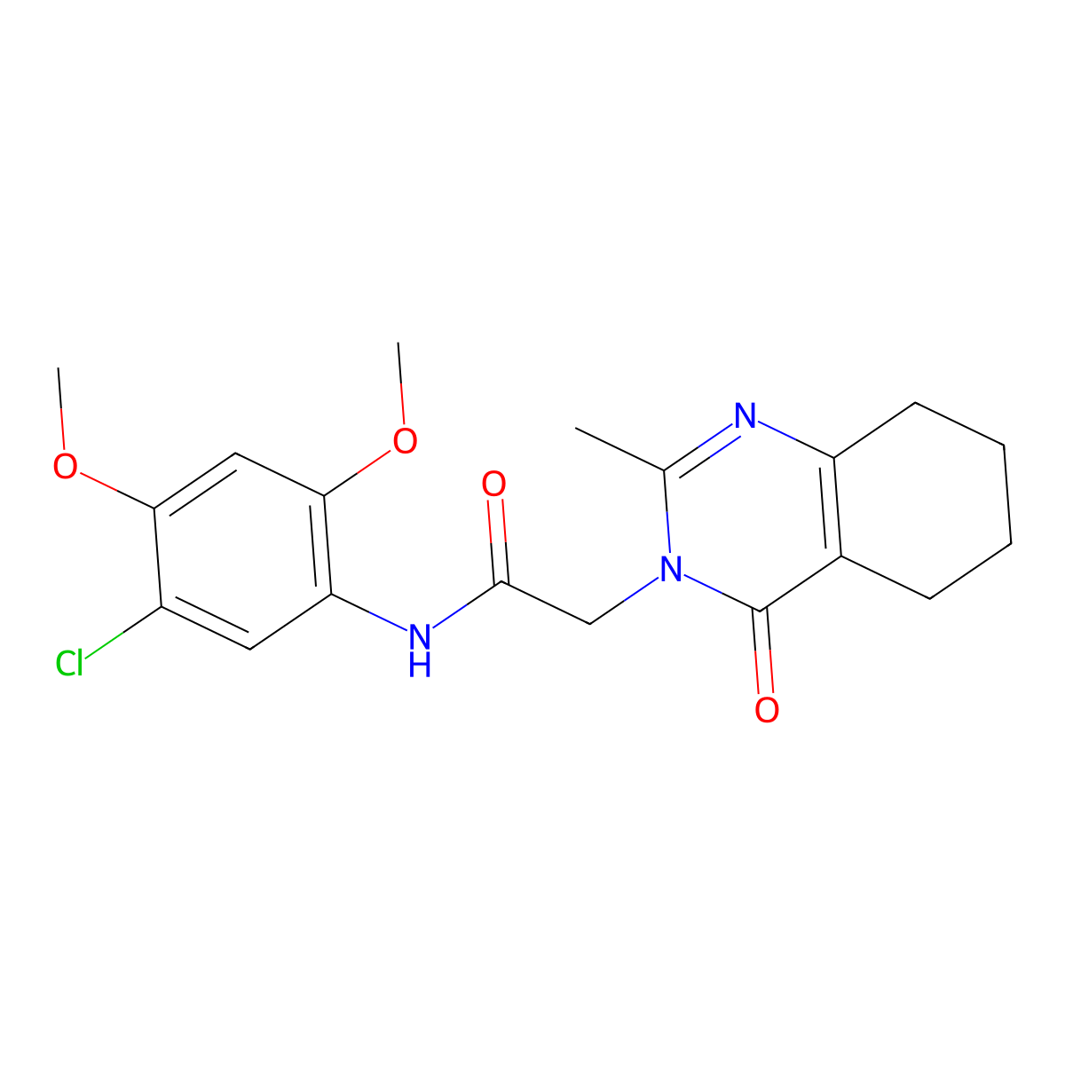N-(5-chloro-2,4-dimethoxyphenyl)-2-(2-methyl-4-oxo-5,6,7,8-tetrahydroquinazolin-3(4H)-yl)acetamide molecular structure, CAS 1251710-68-5