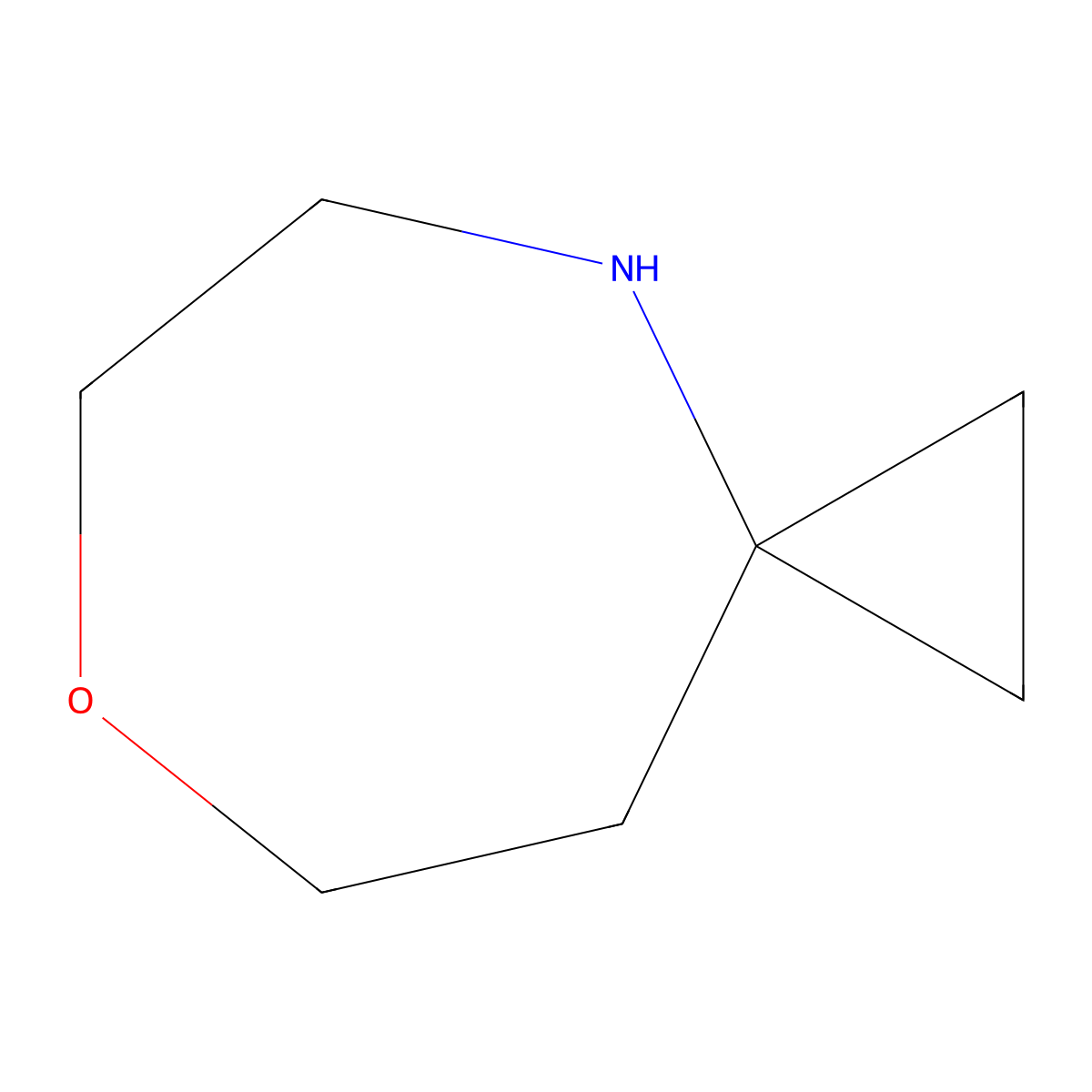 7-Oxa-4-azaspiro[2.6]nonane molecular structure, CAS 1251712-45-4
