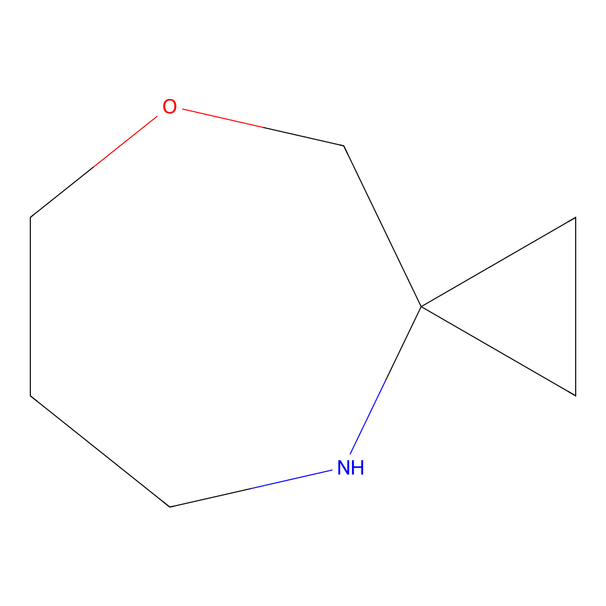 8-Oxa-4-azaspiro[2.6]nonane molecular structure, CAS 1251712-47-6