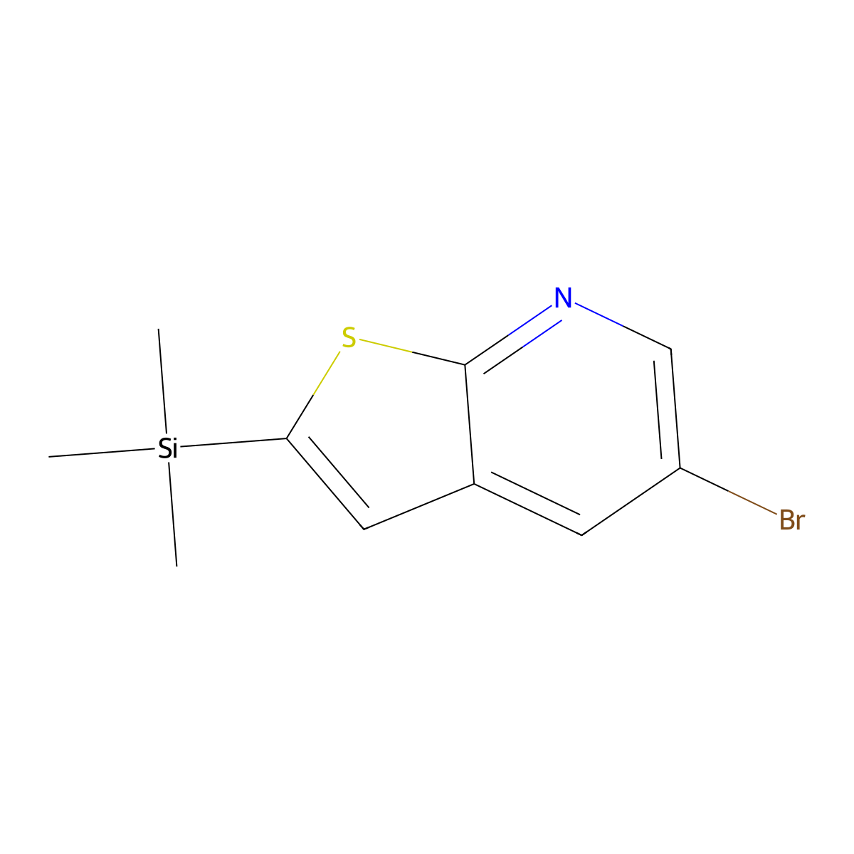 5-Bromo-2-(trimethylsilyl)thieno[2,3-b]pyridine molecular structure, CAS 1251728-93-4