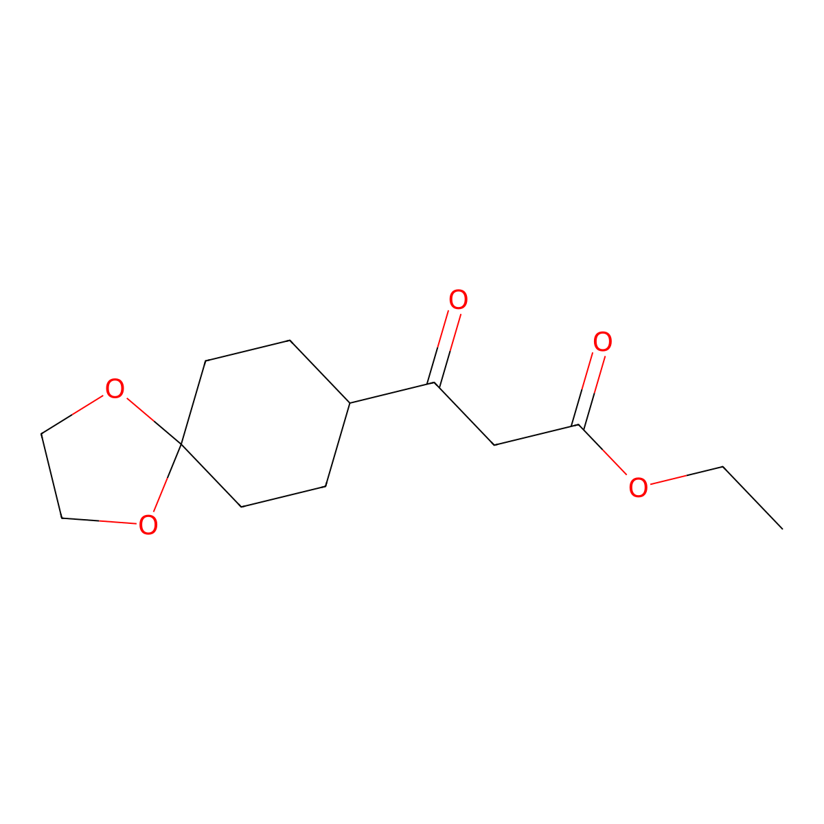 Ethyl 3-oxo-3-(1,4-dioxaspiro[4.5]decan-8-yl)propanoate molecular structure, CAS 1251729-32-4