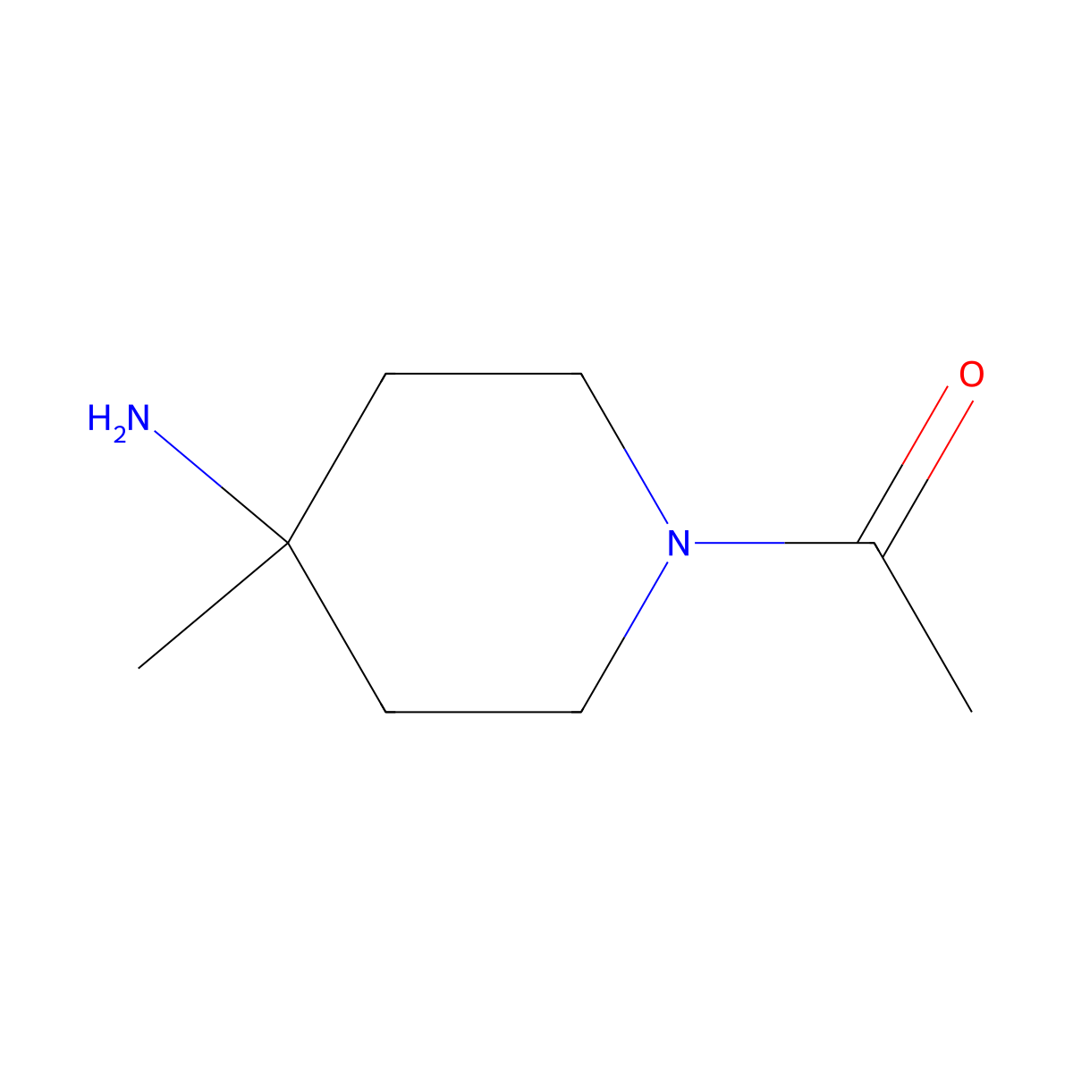 1-(4-Amino-4-methylpiperidin-1-yl)ethan-1-one molecular structure, CAS 1251730-84-3