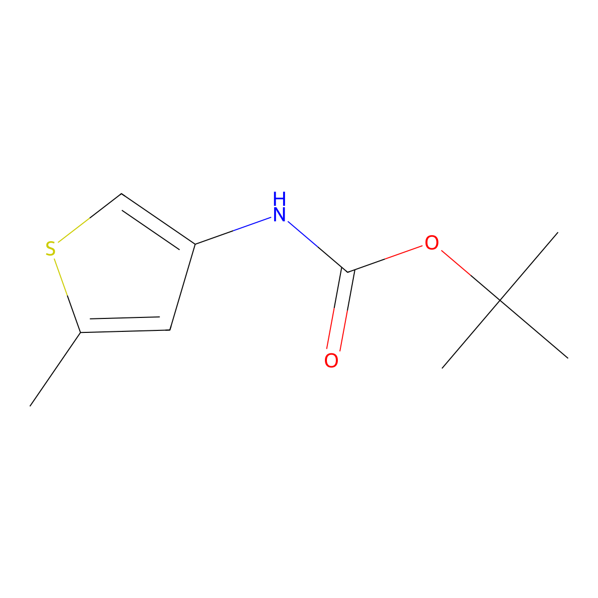 tert-butyl N-(5-methylthiophen-3-yl)carbamate molecular structure, CAS 1251734-12-9