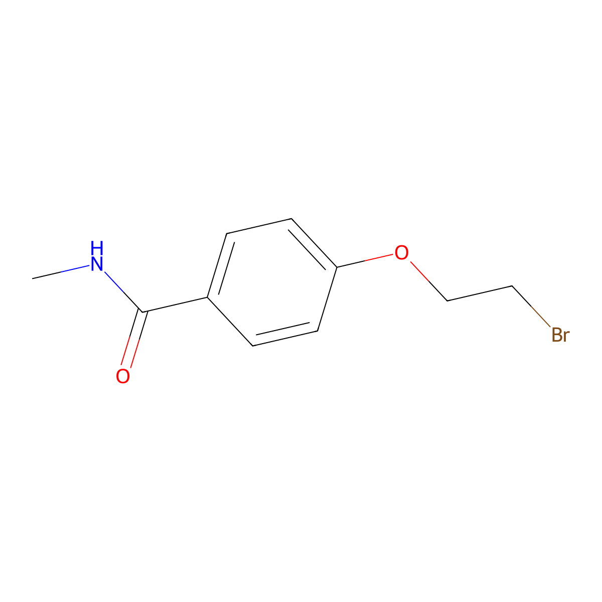 4-(2-bromoethoxy)-N-methylbenzamide molecular structure, CAS 125174-21-2