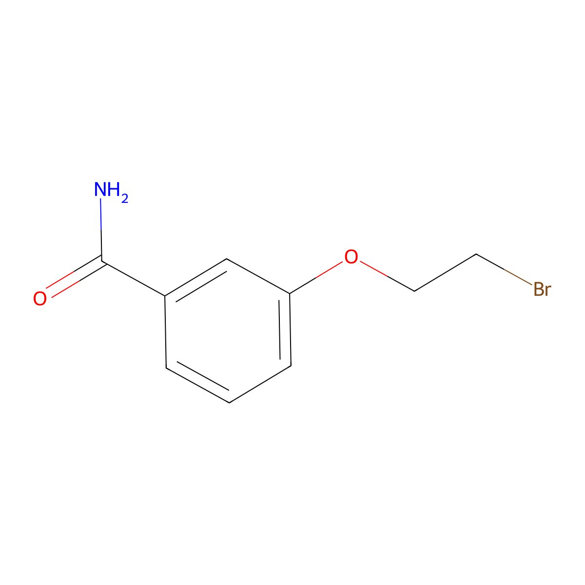 3-(2-Bromoethoxy)benzamide molecular structure, CAS 125174-24-5