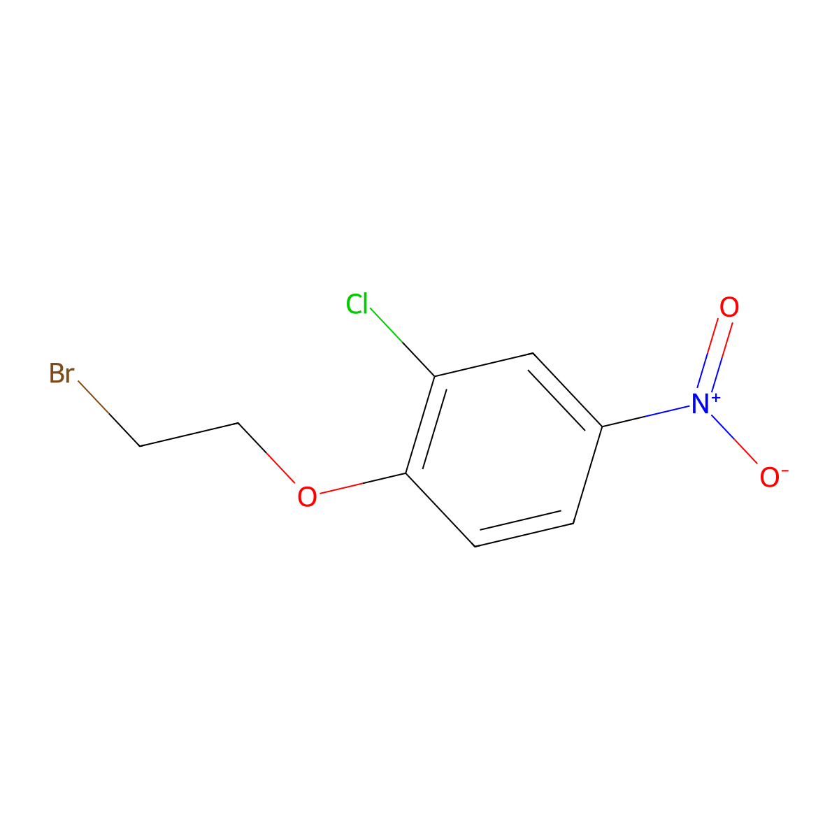 1-(2-Bromoethoxy)-2-chloro-4-nitrobenzene molecular structure, CAS 125174-30-3