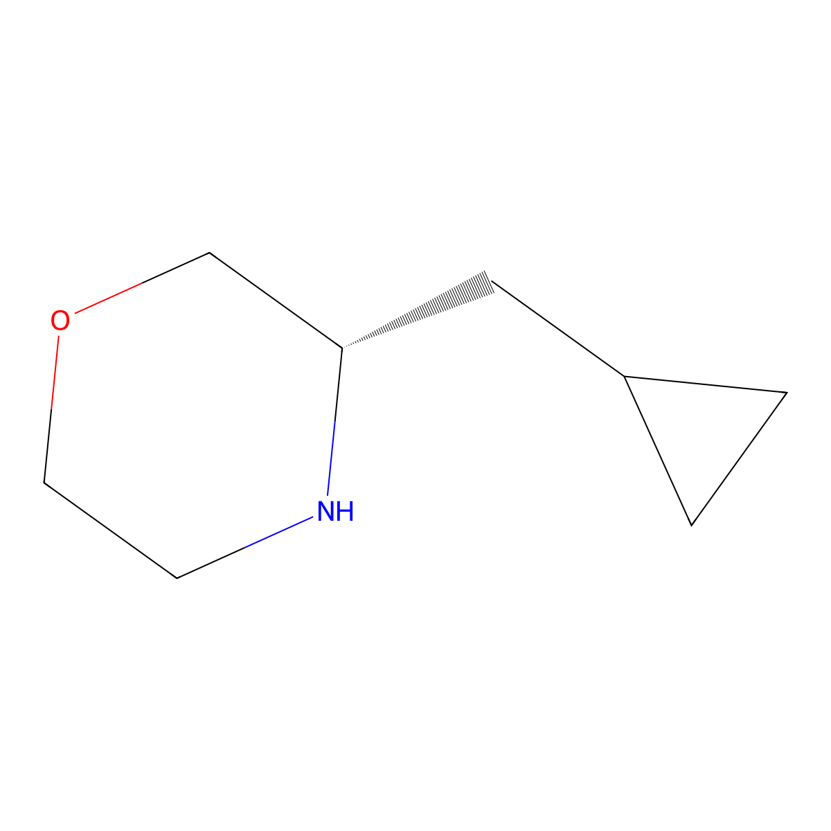(S)-3-(Cyclopropylmethyl)morpholine molecular structure, CAS 1251751-05-9