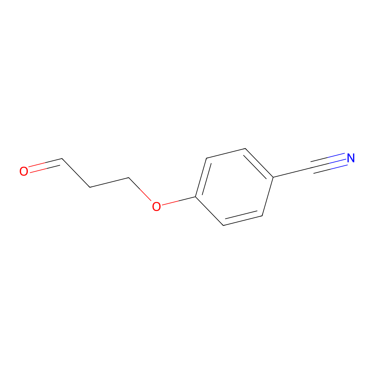 4-(3-Oxopropoxy)benzonitrile molecular structure, CAS 1251756-26-9