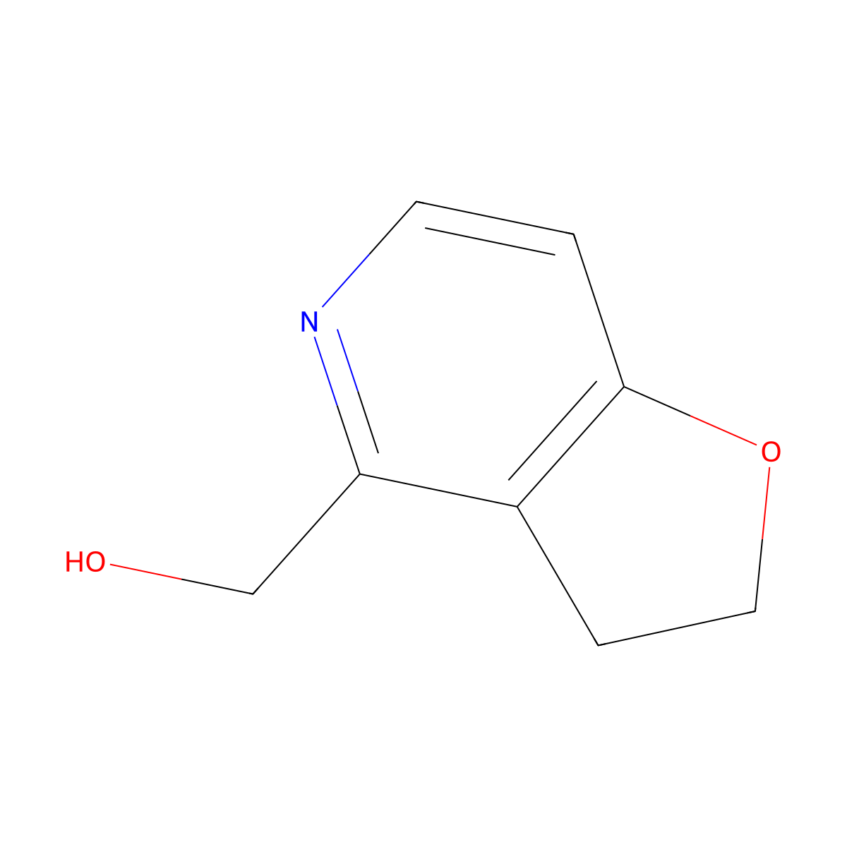 (2,3-Dihydrofuro[3,2-c]pyridin-4-yl)methanol molecular structure, CAS 1251761-34-8