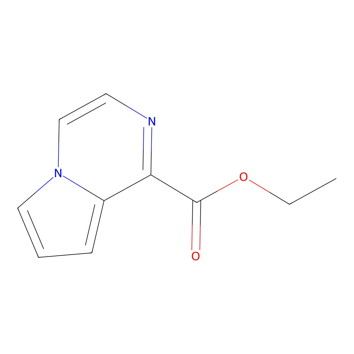 Ethyl pyrrolo[1,2-a]pyrazine-1-carboxylate molecular structure, CAS 1251761-36-0
