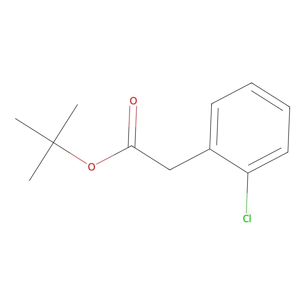 Tert-butyl 2-(2-chlorophenyl)acetate molecular structure, CAS 125182-06-1