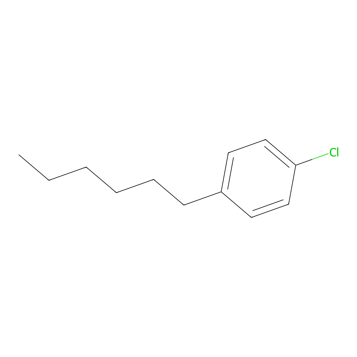 1-Chloro-4-hexylbenzene molecular structure, CAS 125182-08-3