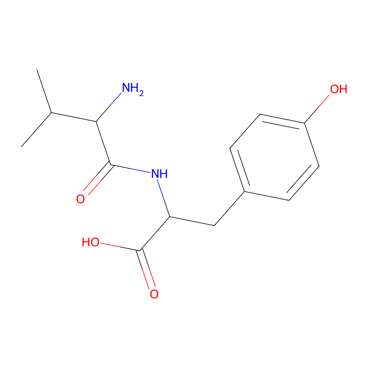 2-(2-Amino-3-methylbutanamido)-3-(4-hydroxyphenyl)propanoic acid molecular structure, CAS 1251831-04-5