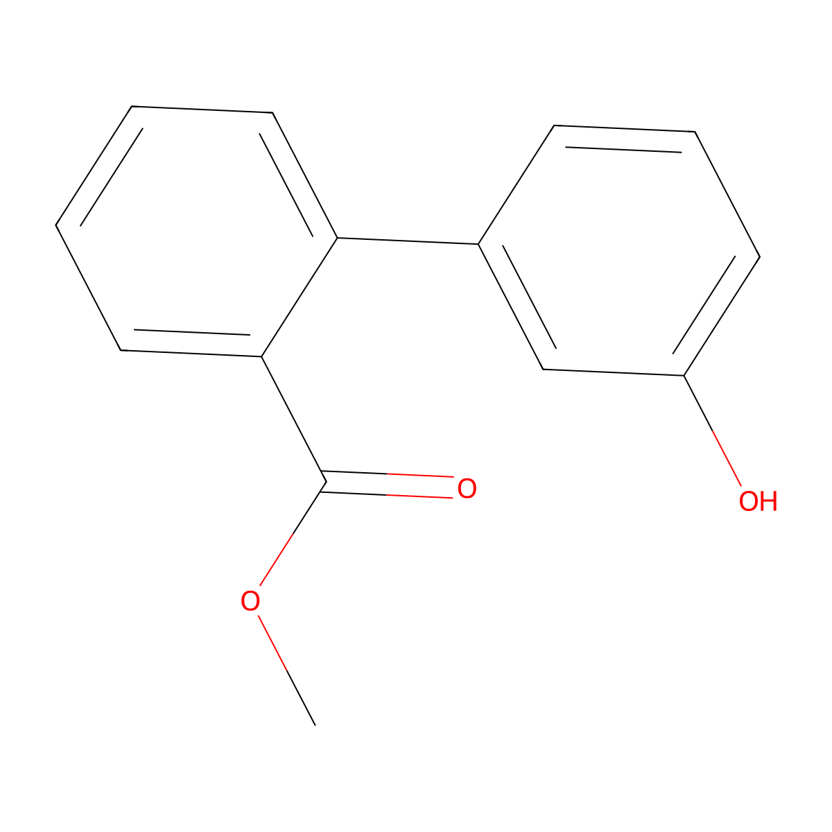 Methyl 2-(3-hydroxyphenyl)benzoate molecular structure, CAS 1251836-88-0