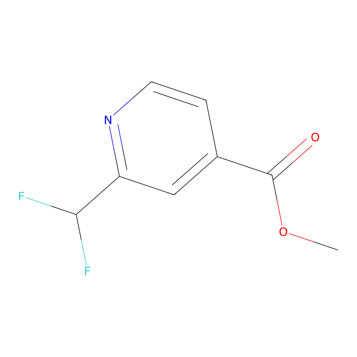 Methyl 2-(difluoromethyl)isonicotinate molecular structure, CAS 1251844-44-6