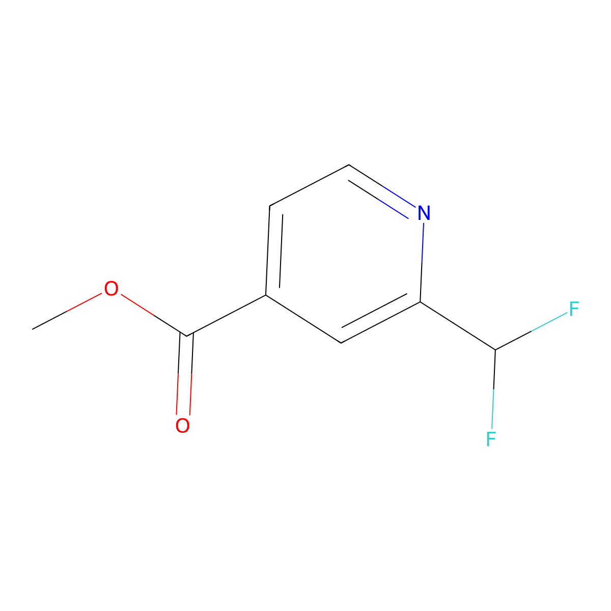 Methyl 2-(difluoromethyl)isonicotinate molecular structure, CAS 1251844-44-6