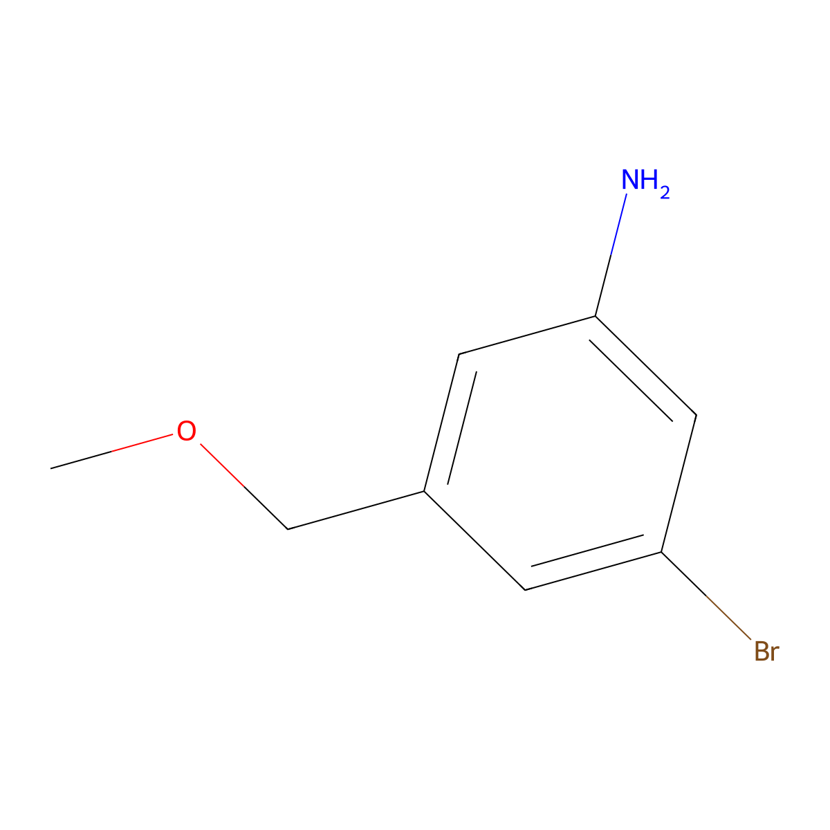 3-Bromo-5-(methoxymethyl)aniline molecular structure, CAS 1251863-50-9