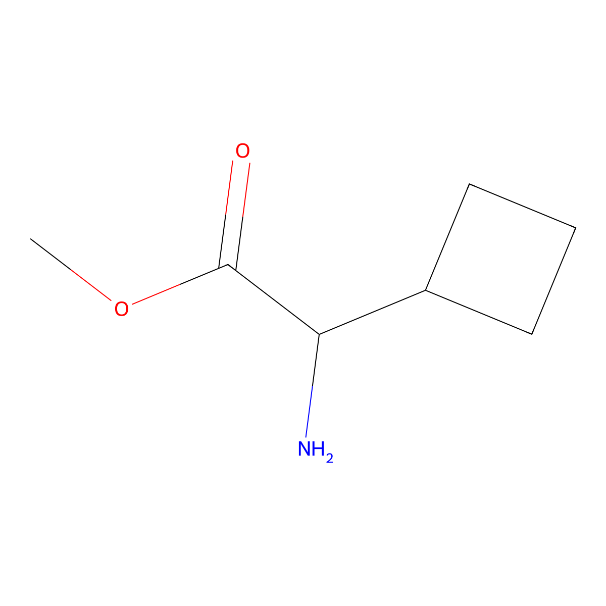 (R)-Methyl 2-amino-2-cyclobutylacetate molecular structure, CAS 1251904-23-0