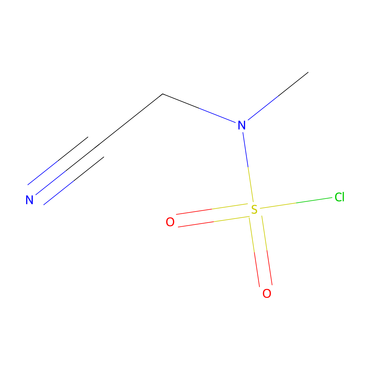 Methylcyanomethylsulfamoyl chloride molecular structure, CAS 1251907-36-4